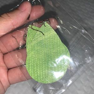 Faux leather earrings